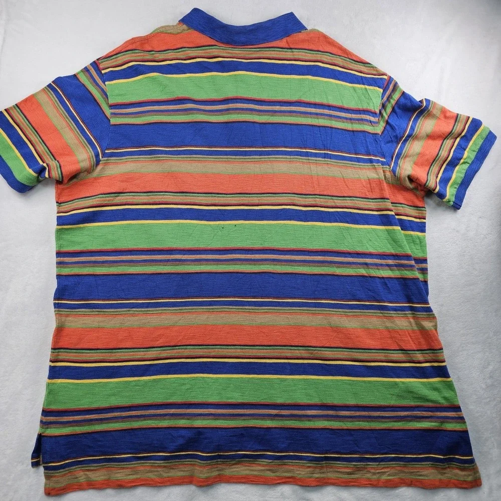 Polo Ralph Lauren Shirt Mens 5XB Big & Tall Multicolored Striped Colorful Serape